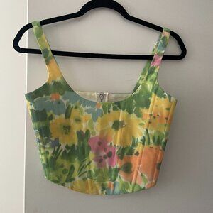 With Jean Cindy Floral Corset Top